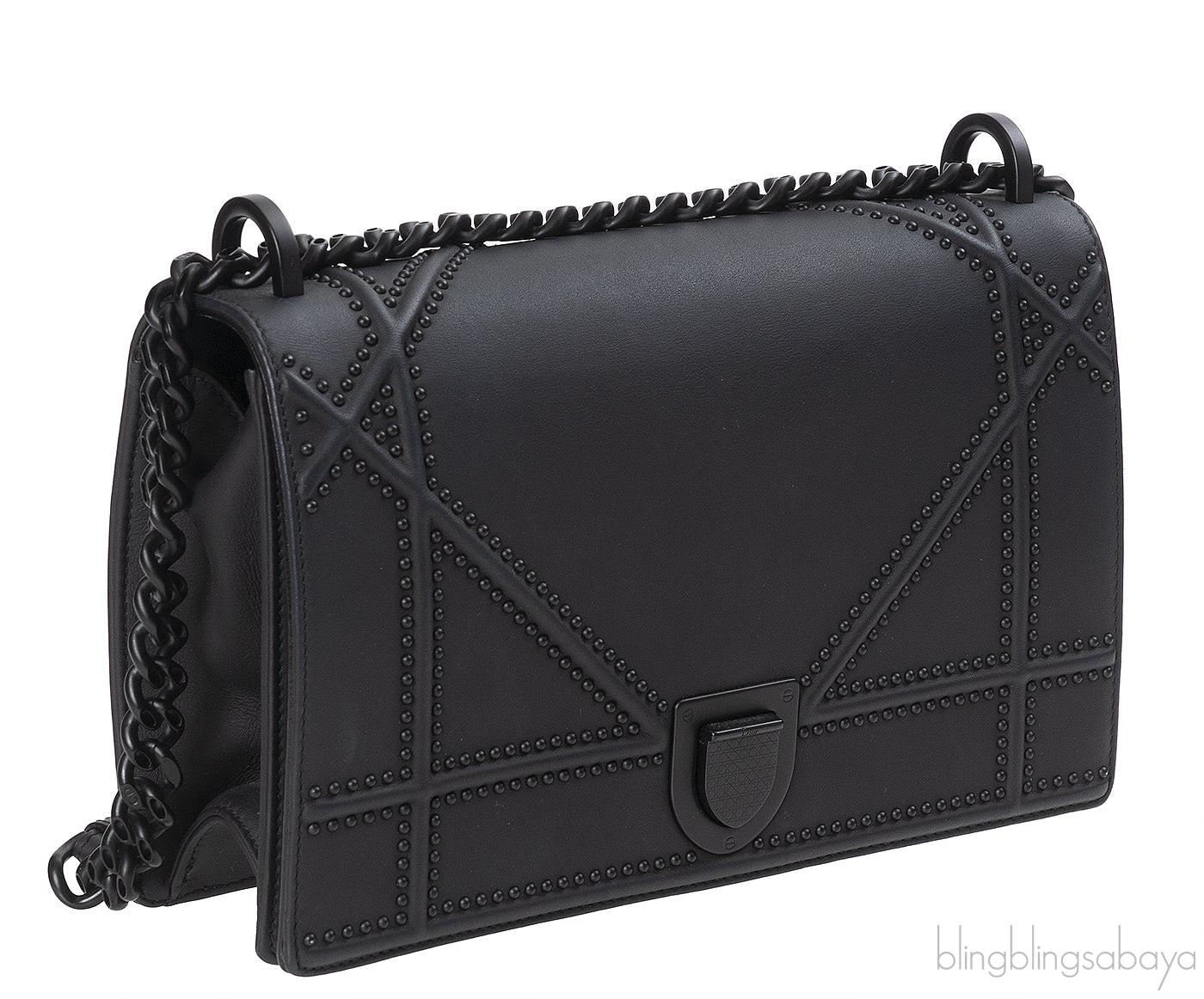 Dior Diorama Black Ultra Matte Medium Shoulder Bag