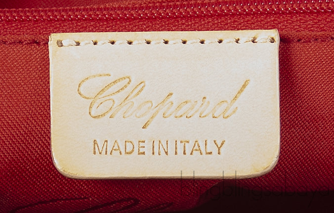 Chopard Blue Denim Distressed Logo Shoulder Bag