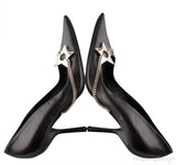 Pointed Star Chain Heels