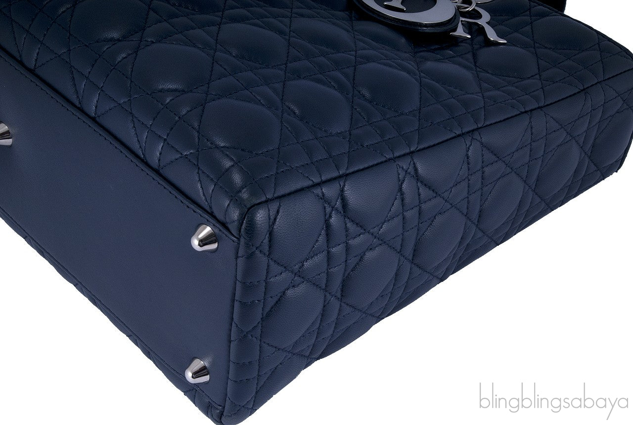 Lady Dior Large Blue Indigo