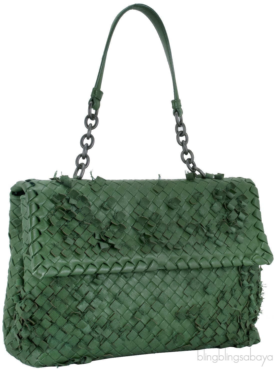 Green Intrecciato Olympia Bag