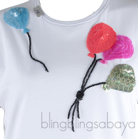 Balloon Embellished T-shirt