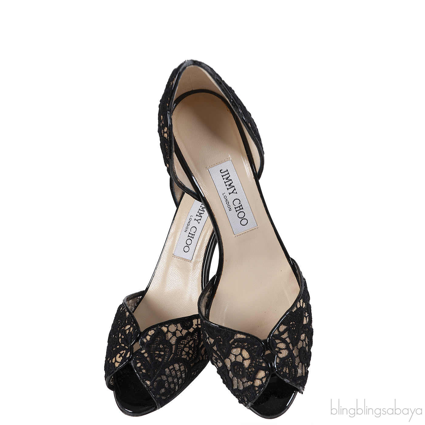Jimmy Choo Black Flair Peep Sandals