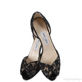 Jimmy Choo Black Flair Peep Sandals