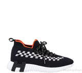Black with Orange Flex Sneakers