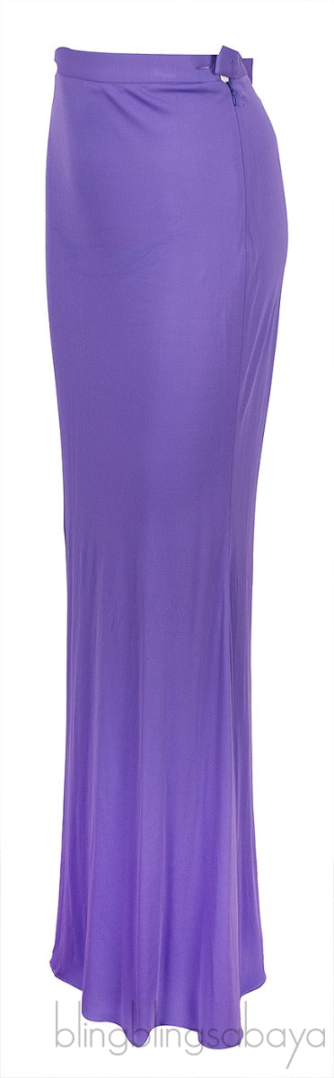 Purple Stretch Maxi Skirt