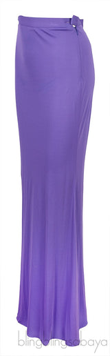 Purple Stretch Maxi Skirt