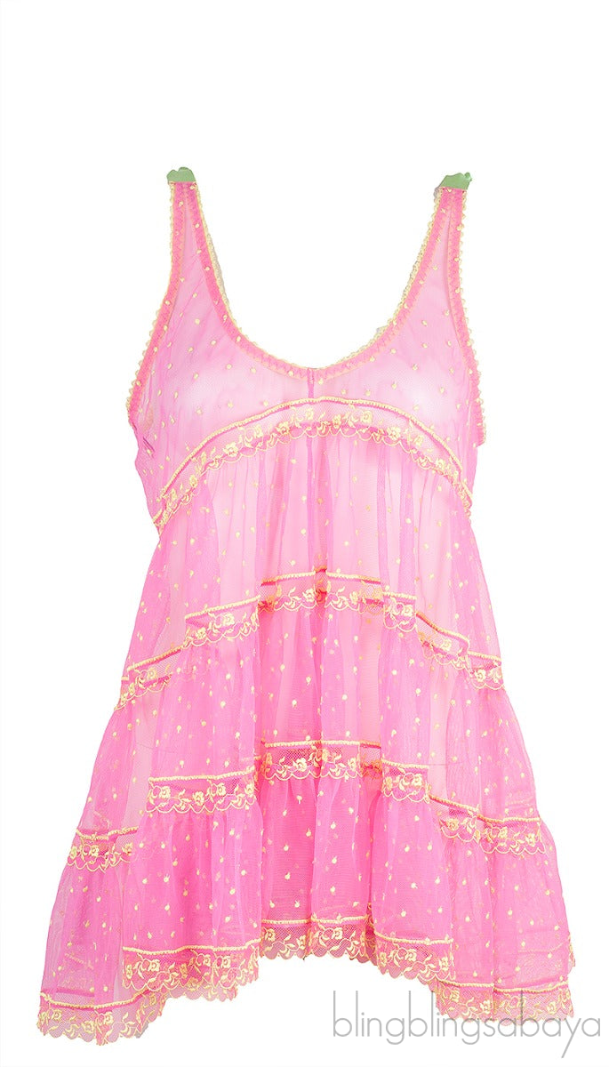 Neon Pink & Green Camisole