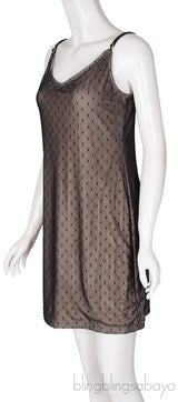 Black Lace Nude Cami Dress