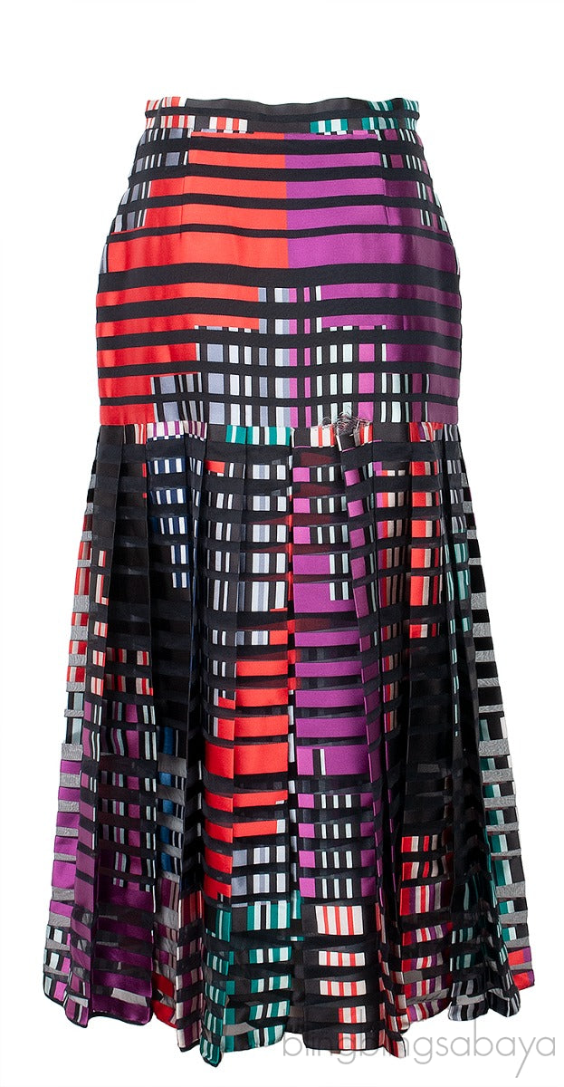 Multicolor Fendi Pleated Skirt