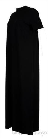 Black Cotton Plain Maxi Dress