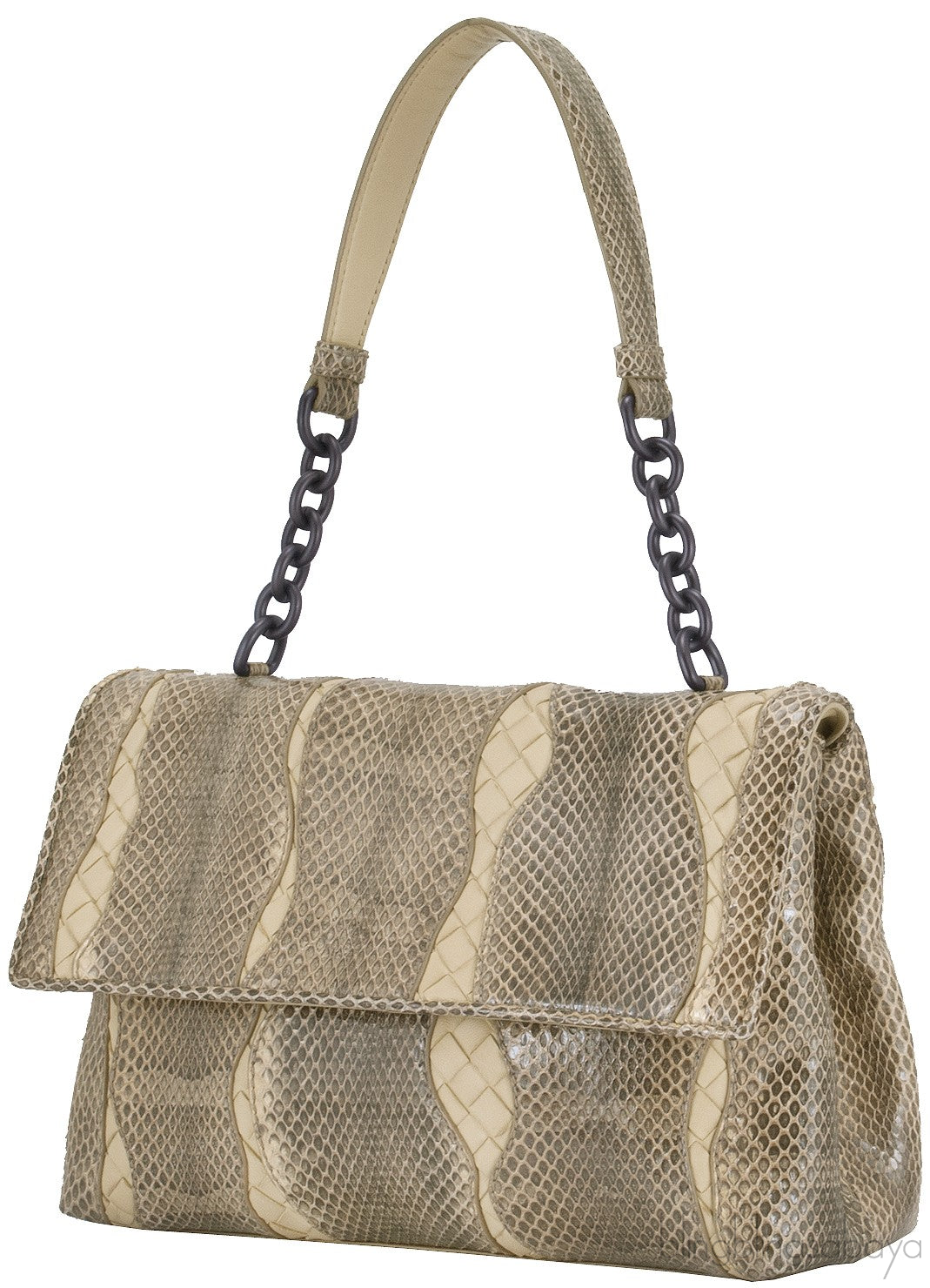 Snakeskin Intrecciato Shoulder Bag*