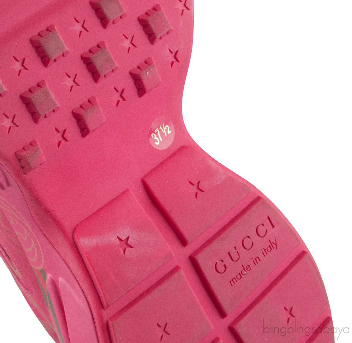 Pink Rhyton Logo Leather Sneaker