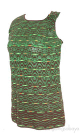 Green & Brown Stretch Blouse