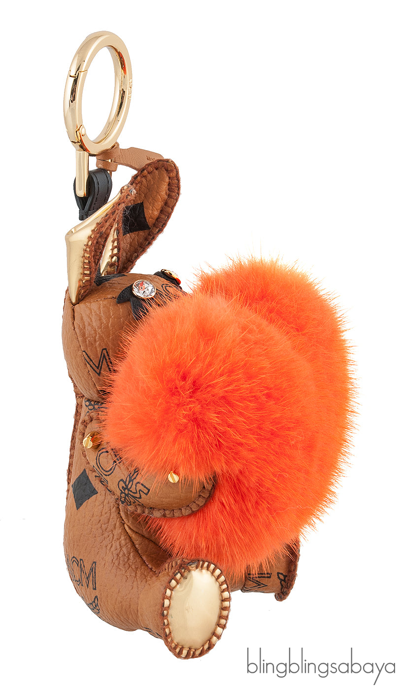 MCM Rabbit Heart Fur Charm