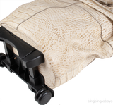 Nightingale Calf Leather Croc Embossed Luggage Trolley