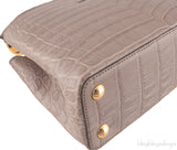 Capucines Crocodile Taupe BB