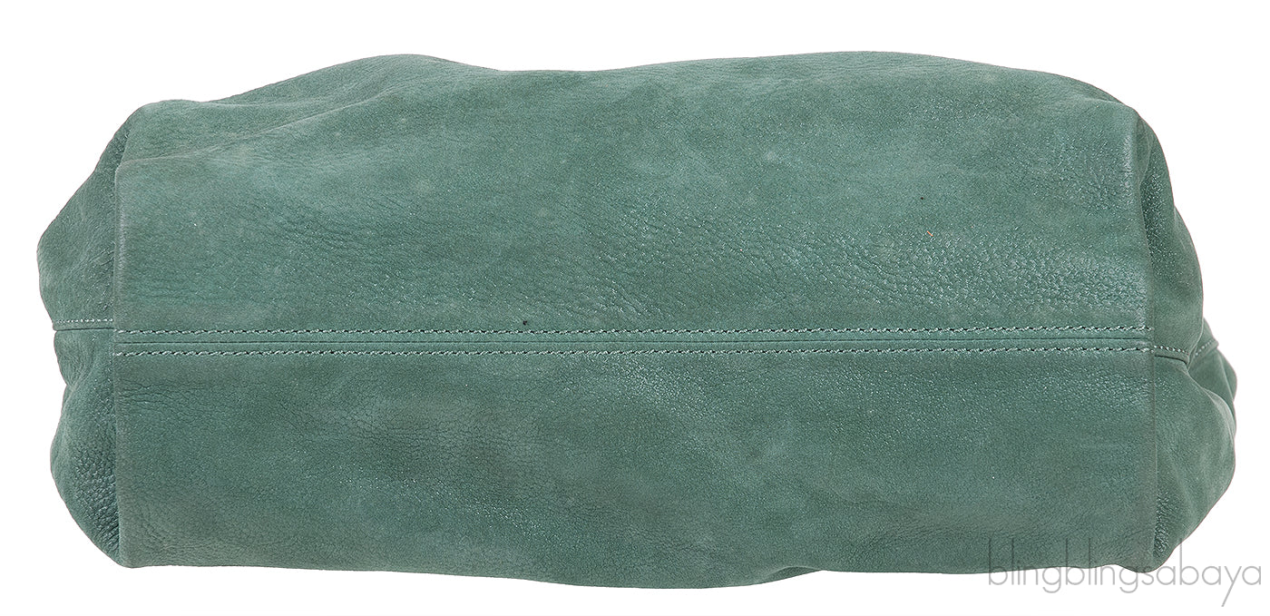 Green Nubuck Leather Forever Hobo Bag