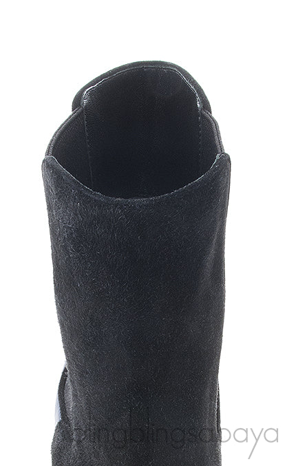 Pointed-toe Boots Crystal Heels
