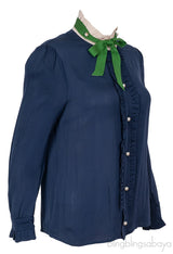 Blue Contrasting Collar Shirt