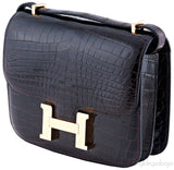 Constance III Dark Brown Nilo Croco