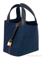 Picotin 18 Blue Nuit Feutre Wool & Black Swift GHW