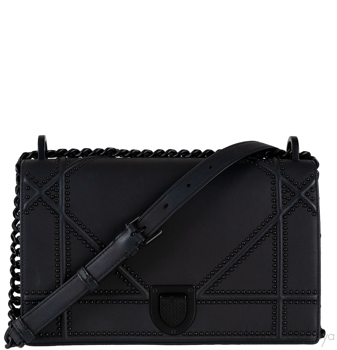 Dior Diorama Black Ultra Matte Medium Shoulder Bag
