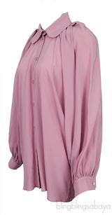 Pink Oversized Long Sleeve Shirt