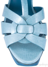 Aqua Patent Textured Leather Tribute