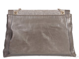 Grey Crystal Embellished Shoulder Bag