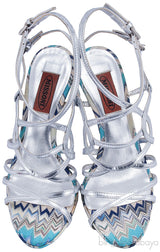 Silver Strappy Sandals