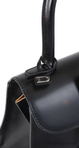 Delvaux Black Brilliant Mini Leather Tote