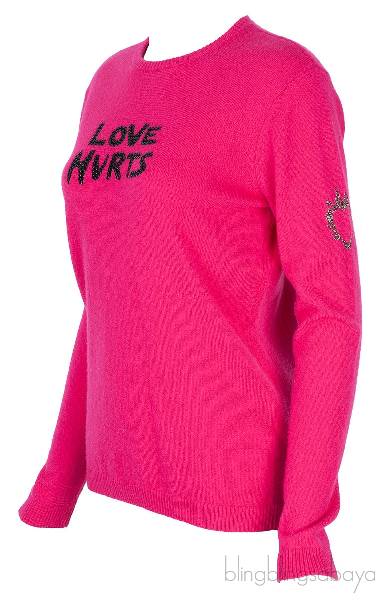 Long Hurts Fuchsia Pink Sweatshirt