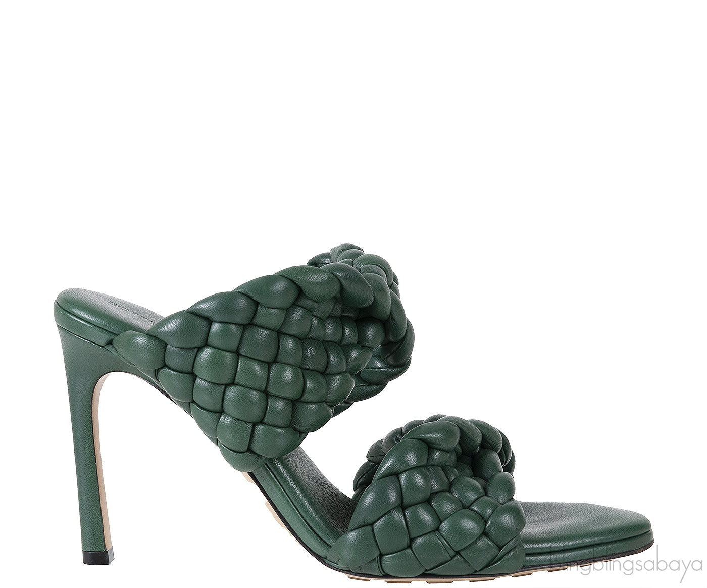 Bottega Veneta Curve Optic Emerald Green Sandals