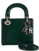 Lady Dior Emerald Green Mini Lizard