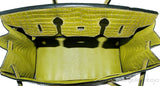 Birkin 35 Vert Anis Porosus PHW