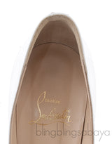 Jolly White Patent Squiggle Heel