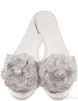 Camellia Floral Glitter Flat Mule