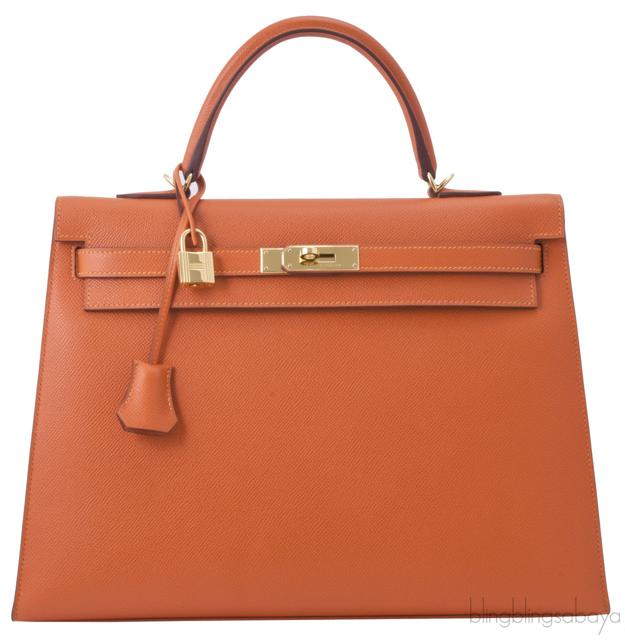Kelly 35 Orange Epsom Sellier