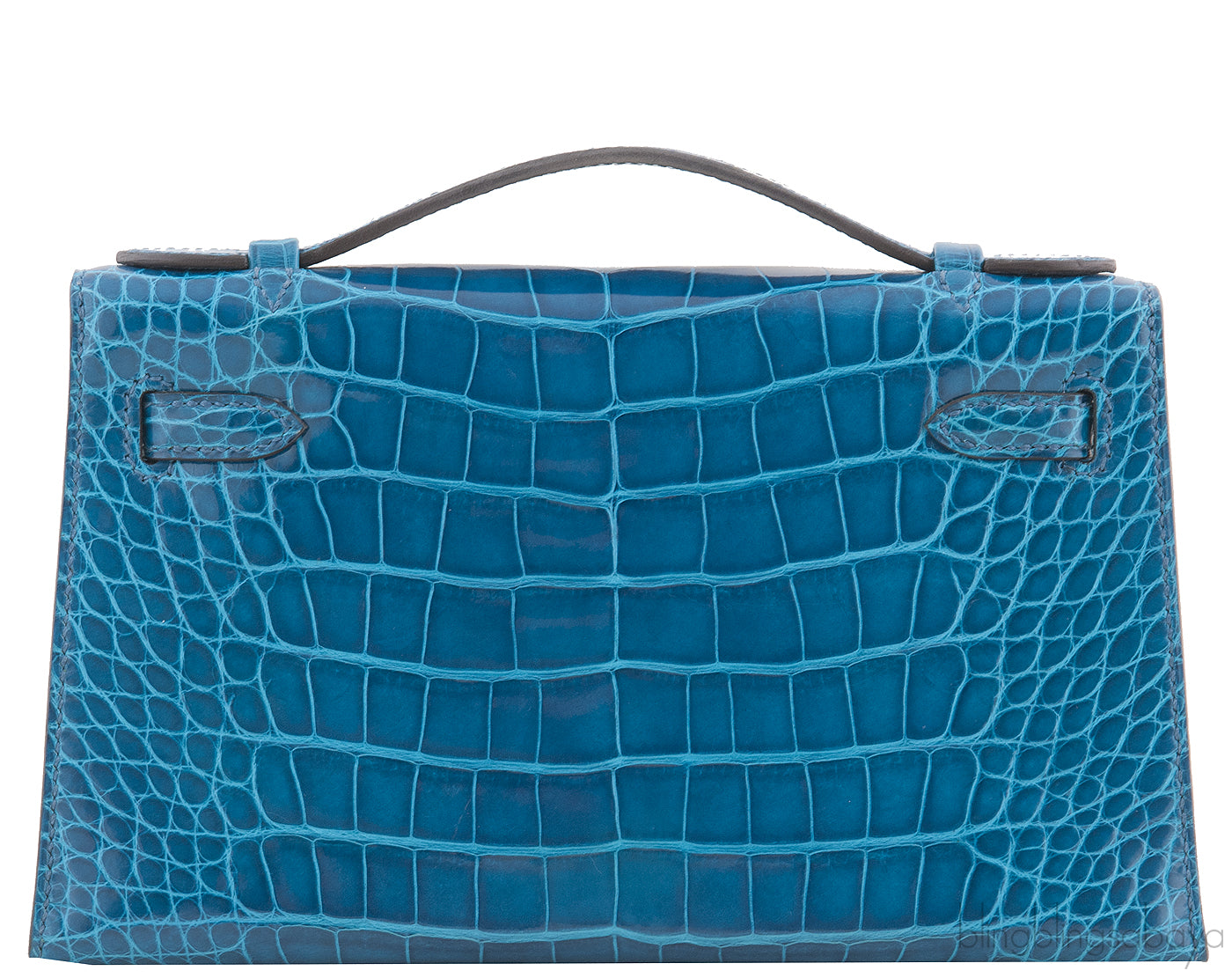 Kelly Pochette Bleu Izmir Crocodile