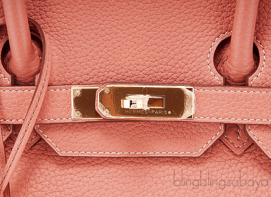 Birkin 35 Rose Tea Taurillon Clem.
