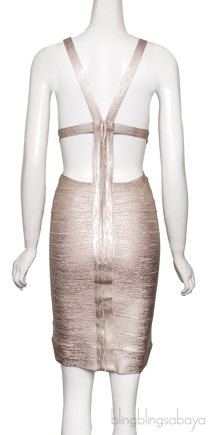 Metallic Marina Cocktail Dress