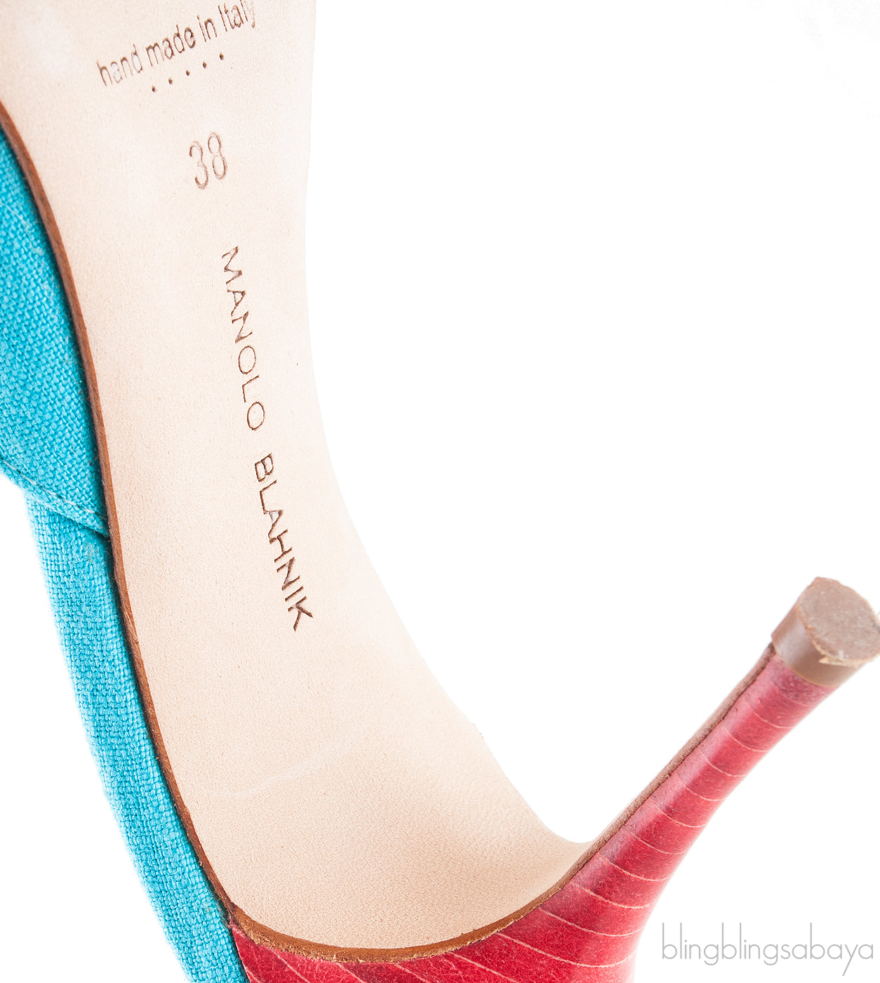 Teal Vorga Beaded Slide Sandals