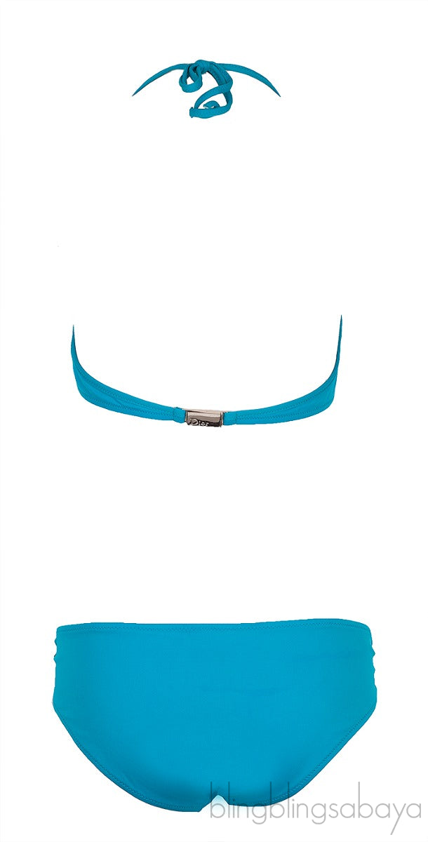 Aqua Blue Two-Piece Swimsuit