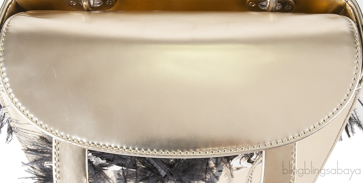 Christian Dior Lady Dior Art "Manal Aldowayan" Metallic Palm Art Bag