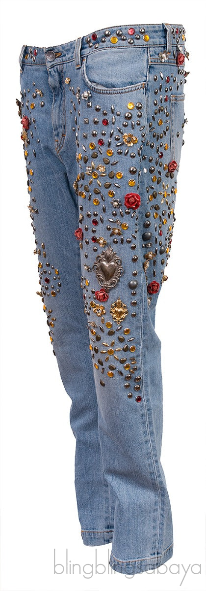 Studded Blue Jeans