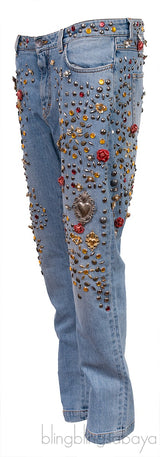 Studded Blue Jeans