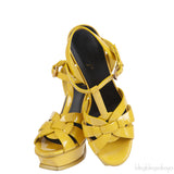 Yves Saint Laurent Patent Yellow Leather Tribute