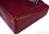 Lady Dior Crocodile Red Braise