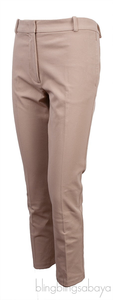 Beige Elastic Trouser